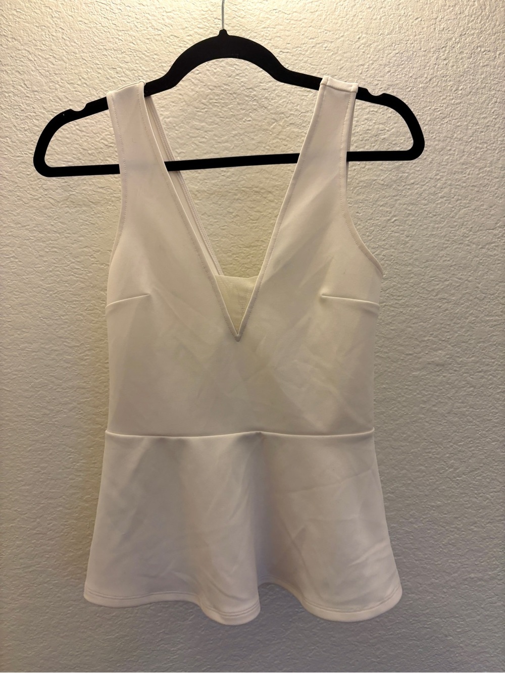 EXPRESS V-Neck Peplum Tank Top - Women